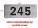 Skilt husnummer Design-1228R0A Rustfri plade 12x28cm