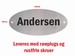 Navneskilt Rustfri Oval Design-OVAR1 11x22cm 1 linie